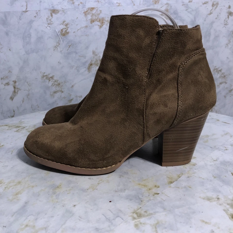 Charles Albert Mujer Talla 9M Zapatos Marrón Vegano Cómodo Cremallera Carrera Botines Foto 4 de 4