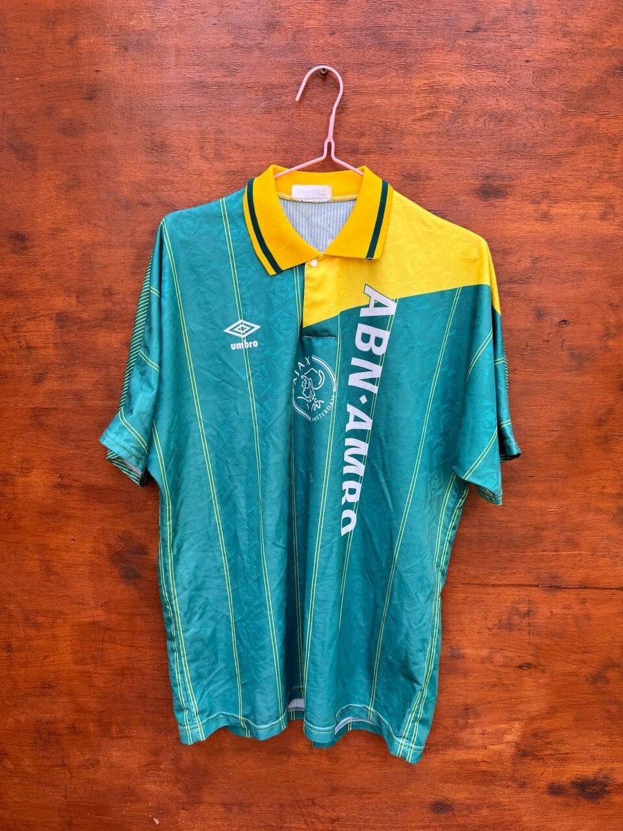 AJAX AMSTERDAM 1991/1992 AWAY FOOTBALL SHIRT JERSEY UMBRO SIZE L
