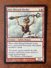 Akki Blizzard-Herder MTG Magic the Gathering Card LP Lightly Played BOK