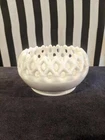 Vintage MCM Westmoreland Glass Milk Glass Lace Edge Bowl