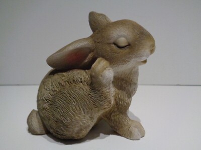 Hobby Lobby 2024 Easter resin scratching bunny rabbit figurine brown