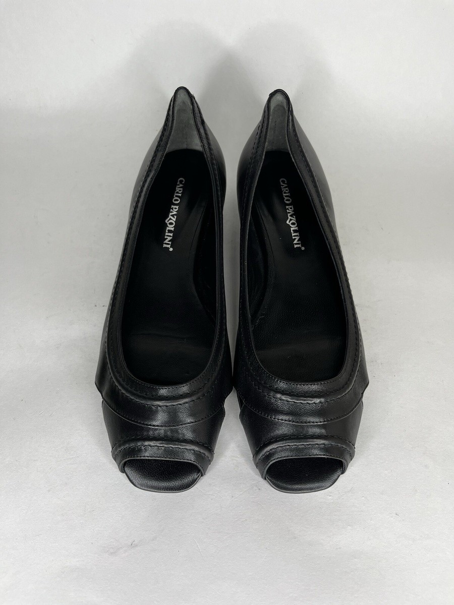Carlo Pazolini Shoes Slip Ons Women Size 39 US Black Leather