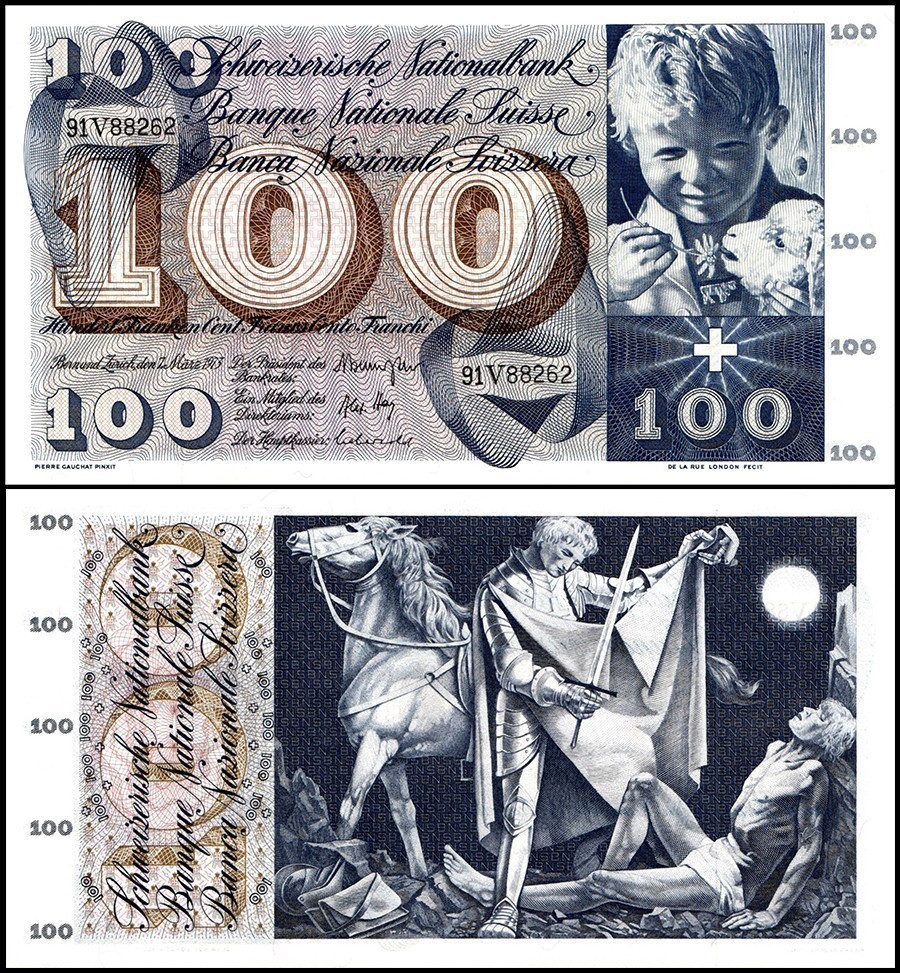 Switzerland 100 Francs, 1973, P-49o.2, UNC | eBay