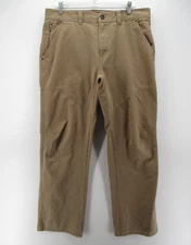 Ibex Pants Men 36 Brown Canvas Double Knee Hiking Field Utility Rugged 36X32*