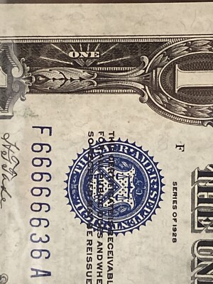 Error Huge Misaligned Left 1928 $1 Super Binary Silver