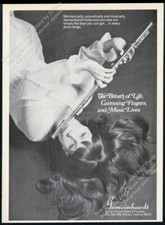 1977 Gemeinhardt flute pretty woman photo vintage print ad