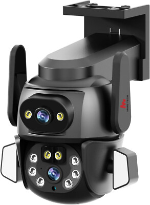 WiFi Camera 3 MP HD Dual-Lens 360° View Camera 24/7 Recording Motion Detection