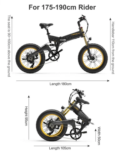 Lankeleisi X3000 PLUS Elektrofahrrad 1000W 20ZOLL E-Citybike 17.5AH Mountainbike - Bild 13 von 31