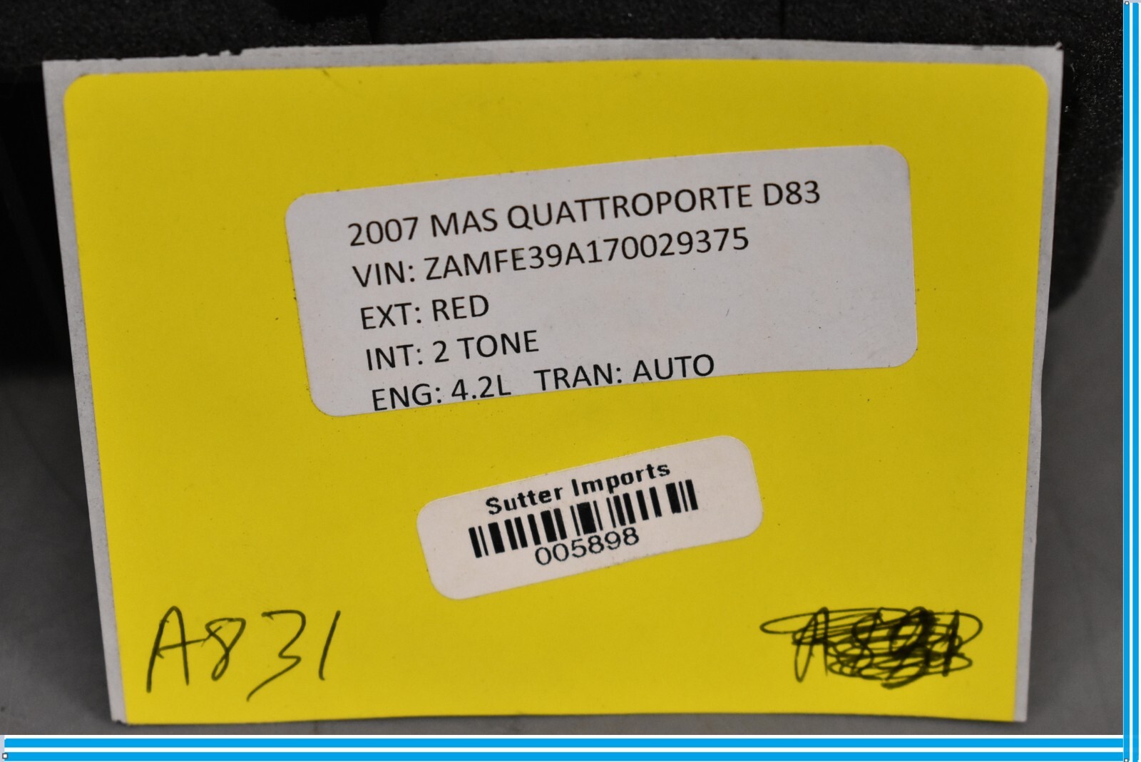 Maserati Quattroporte 2004-2008 Rear Air vent