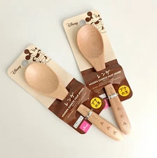 Disney X Daiso JAPAN - Set Of 2 - Mickey Head Wooden Soup Spoons