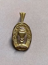 Vintage 14K Yellow Gold Holy Communion Charm or Pendant by Michael Anthony