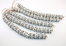 5 Strands Lamp Work Glass Beads White Eye beads for fashion jewelry and crafts