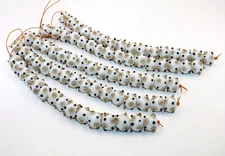 5 Strands Lamp Work Glass Beads White Eye beads for fashion jewelry and crafts