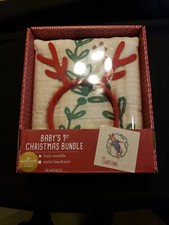 HALLMARK Demdaco "Baby  s 1st Christmas Bundle" Swaddle  Antler Headband