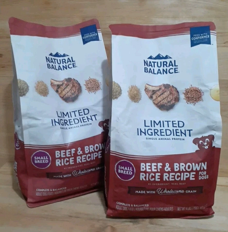 2CT NATURAL BALANCE Limited Ingredient Small-Breed Adult Dry Dog Food GRAINS 4LB