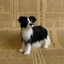 Realistic Border Collie Plush Toy Lifelike Shepherd Simulation Dog Model Mini