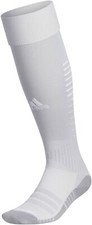 ADIDAS Team Speed II Soccer Socks 1 pr Small kids SHOE 13C-4Y Youth Gray, White