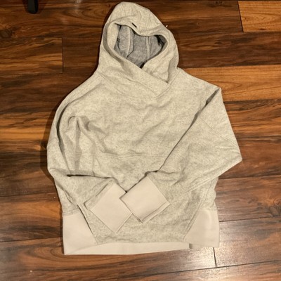 Prana Paskal Wool Blend Hoodie Bone,Gray M Front Large Pocket Style W2320218 B