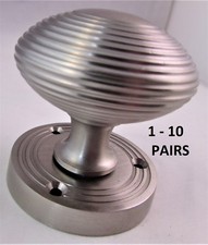 MODERN CURRENT SATIN Interior MORTICE Door Knobs Door Handles Sets REEDED D25