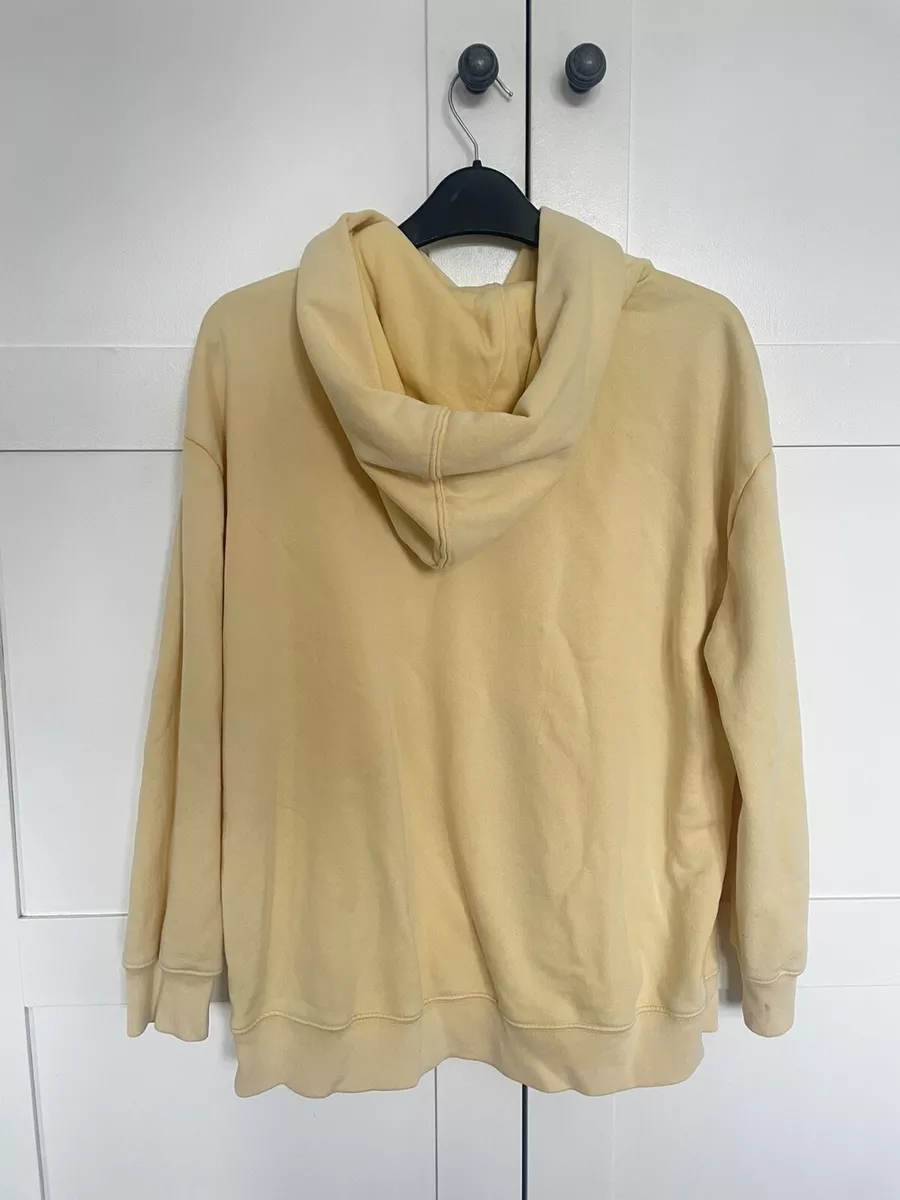 GAP Kids Girl Gray Yellow BROOKLYN Oversized Tunic Pocket Hooded Sweatshirt 10