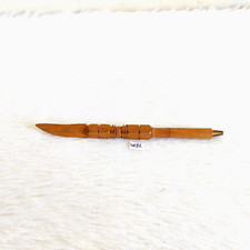 1930s Vintage Vecchio Originale Sandalo Legno Penna Top Ottone da Collezione W92