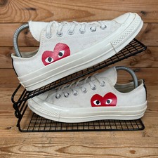 Converse Turnschuhe Damen Größe UK 6 Chuck 70 Low Beige Herz Schuhe CDG