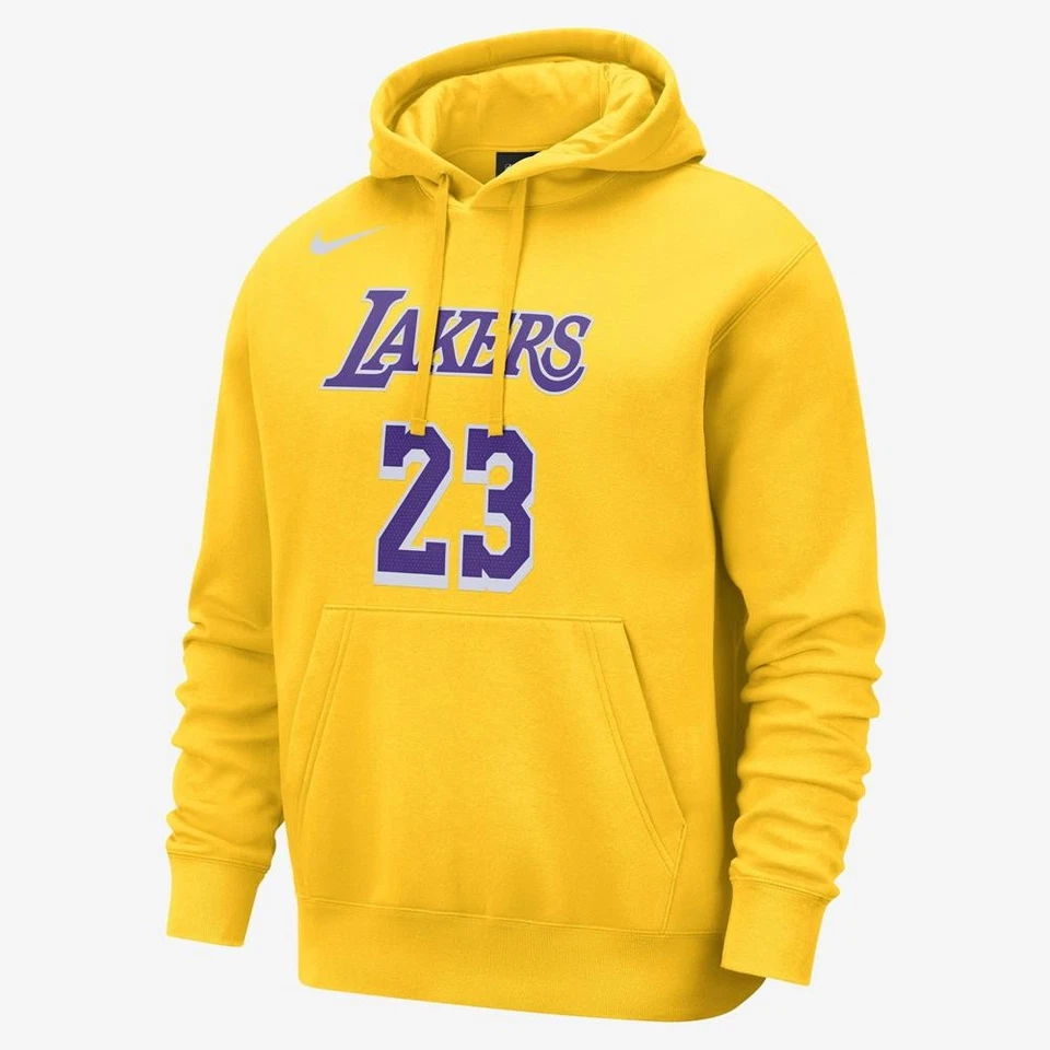 Felpa con cappuccio uomo Nike Lakers Lebron James NBA Club