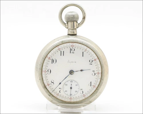 Antique c. 1910 Elgin Grade 294 18s 7j Pocket Watch Philadelphia Silverode Case