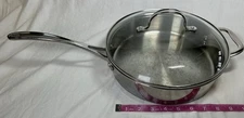 CALPHALON 5003 Stainless Steel 3qt Saute Sauce Pan & Glass Lid Quality Cookware
