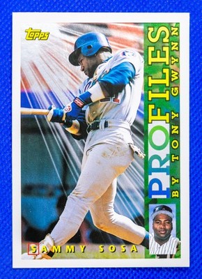 Sammy Sosa #NL-9 (1996 Topps) Profiles Insert, Chicago Cubs