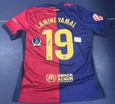FC Barcelona Lamine Yamal Signed Soccer Jersey BAS Beckett Witnessed #19 Auto ⚽️
