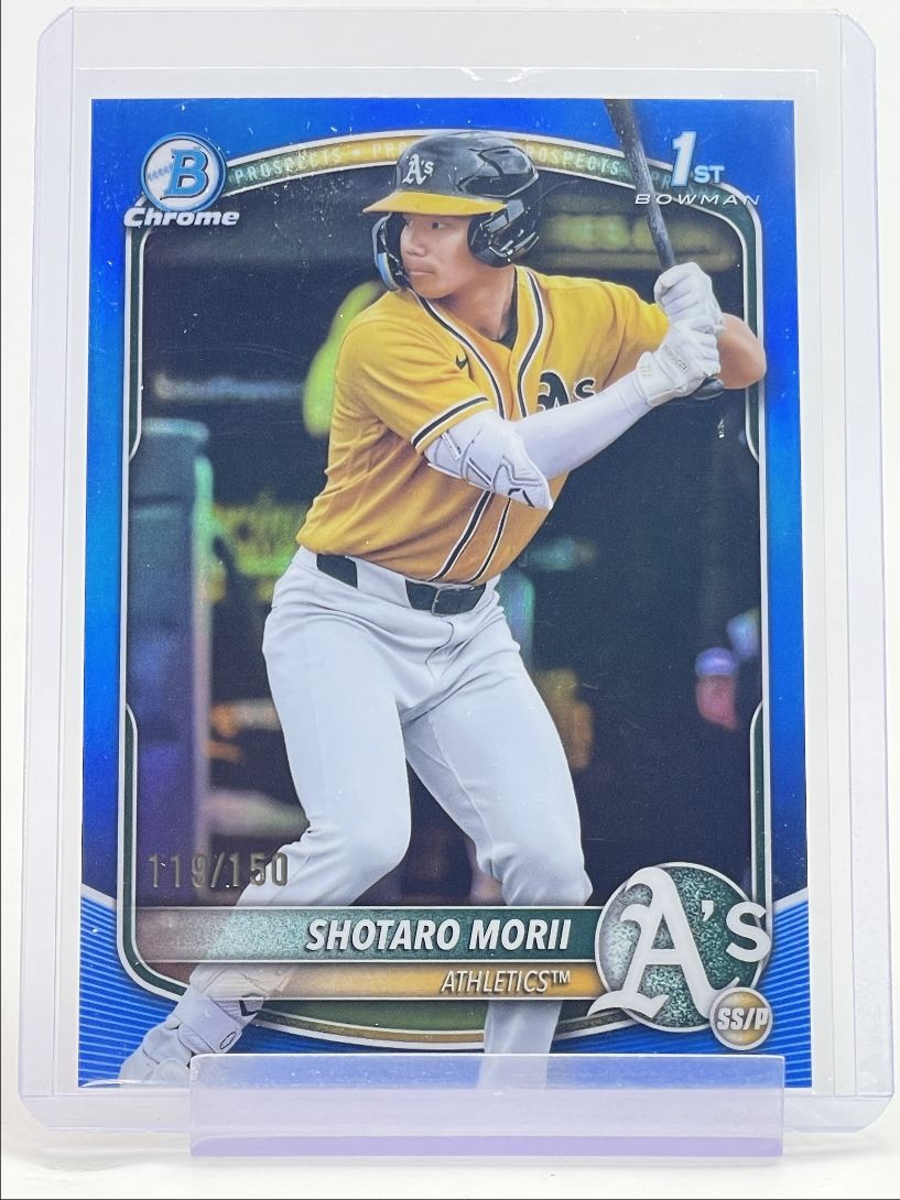 SHOTARO MORII 2025 BOWMAN CHROME 1ST TRUE BLUE ATHLETICS B /150 Q4078