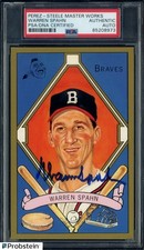 Warren Spahn HOF Signed #24 Perez-Steele Master Works /10,000 PSA/DNA AUTO