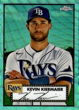 2021 Topps Chrome Platinum Anniversary #476 Kevin Kiermaier Aqua Wave Refractor