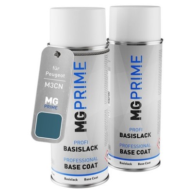 Autolack Sprühdosen für Peugeot M3CN Alchemy Blue Metallic Grund Basislack 400ml