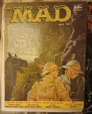 MAD Magazine #32 APR 1957 back page missing two cutouts