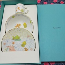 "UNUSED" Tiffany  Co. Sea Animal Baby Tableware Dishes Bowls Cups set of 3