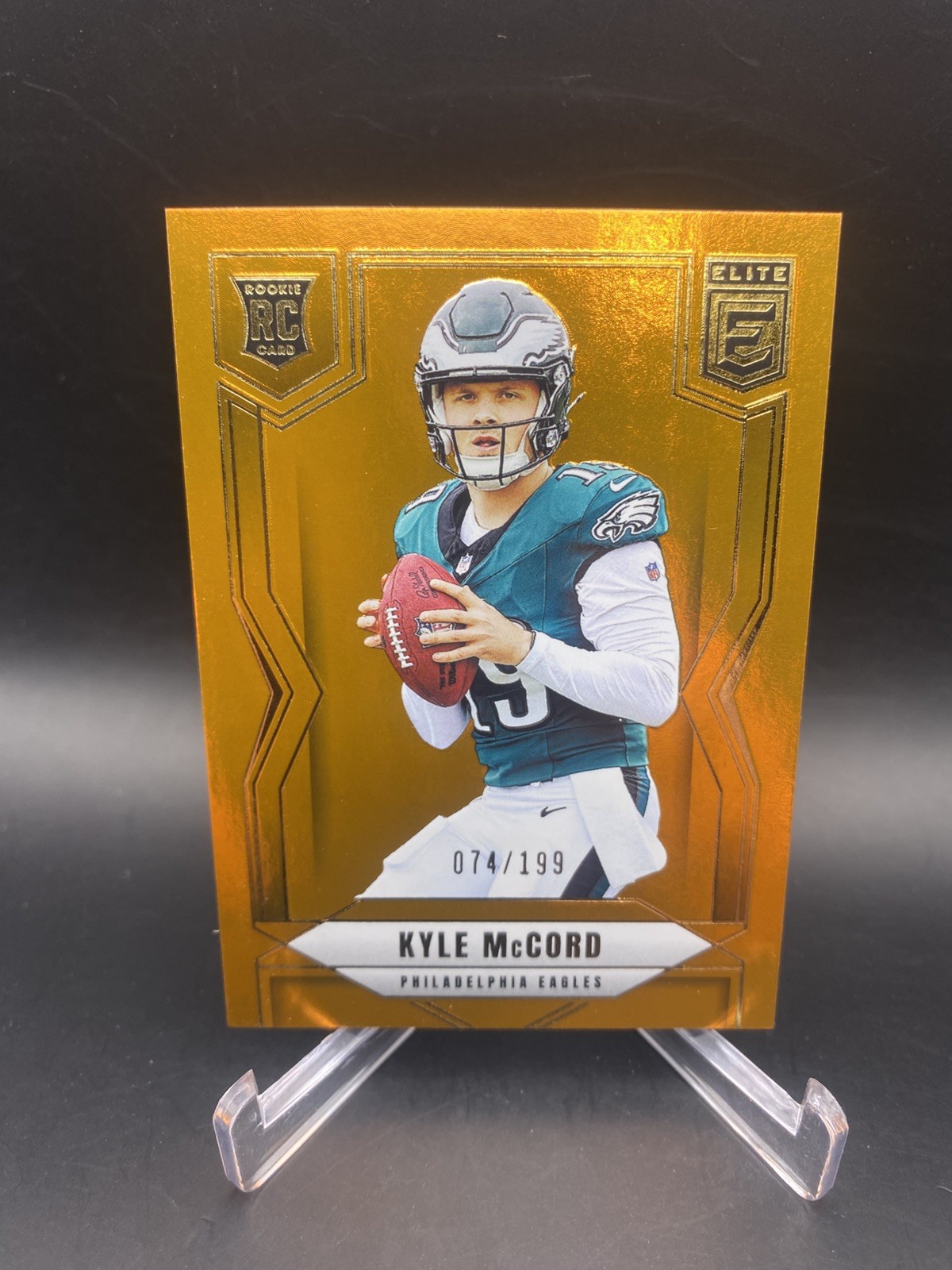 2025 Donruss Elite Football KYLE McCORD #171 RC Rookie Orange #/199 - Eagles