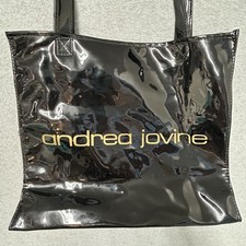 ANDREA JOVINE Borsa a tracolla nera lucida foderata lucida