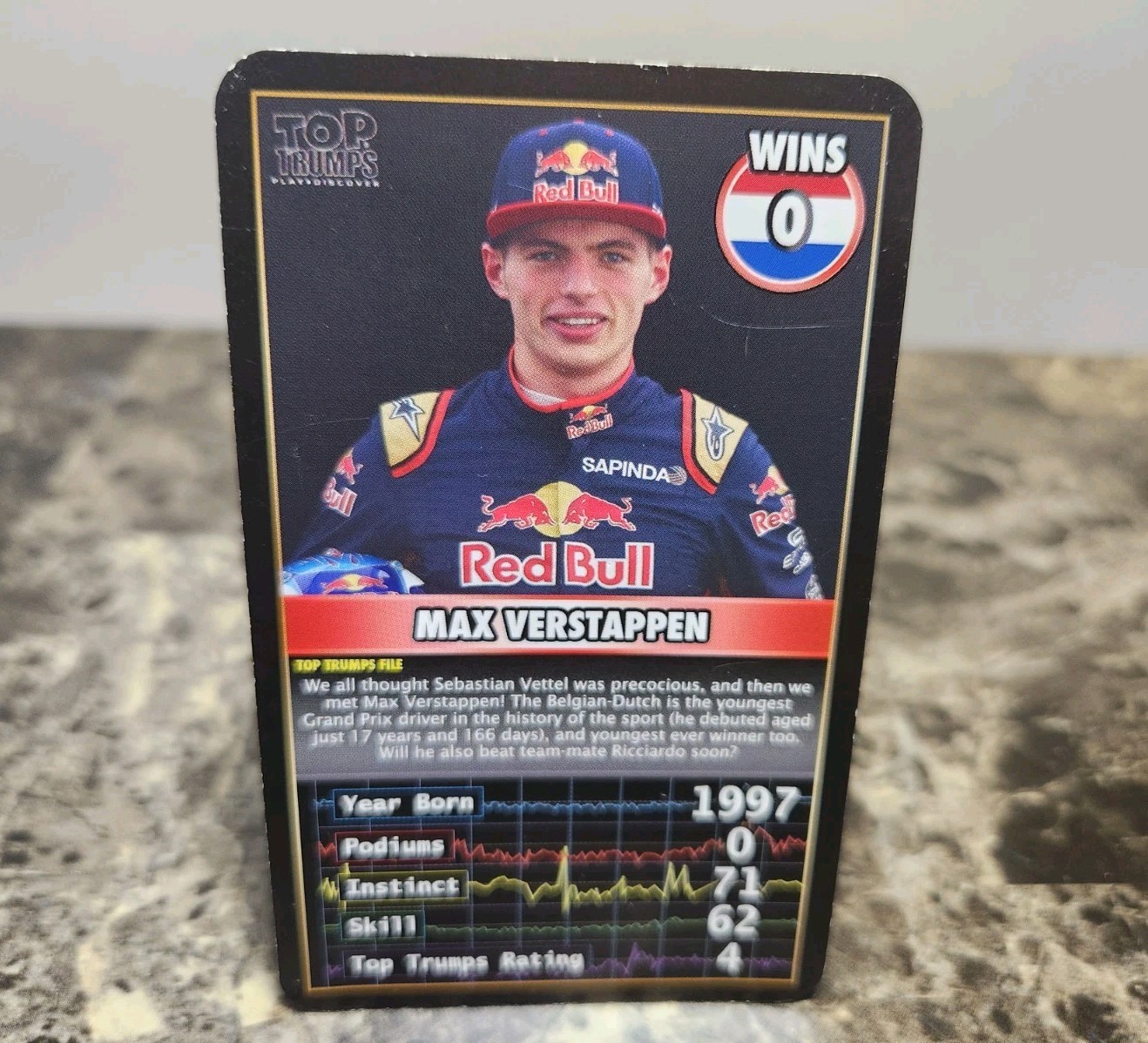 2016 Top Trumps Grand Prix Max Verstappen Ungraded 
