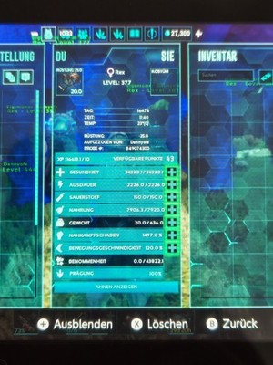 Ark Survival Evolved Nintendo Switch Rex High Stats Breeding Pair