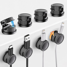 8 Pack Magnetic Cord Organizer, 360 Rotatable Cord Clip Holder, Strong Adhesive