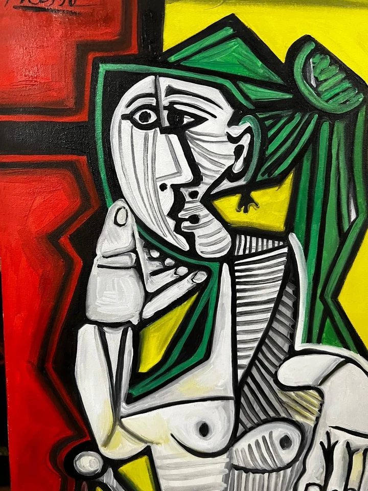 Pablo Picasso - Increíble pintura al óleo - Estampada - Firmada - A1 Foto 2 de 4