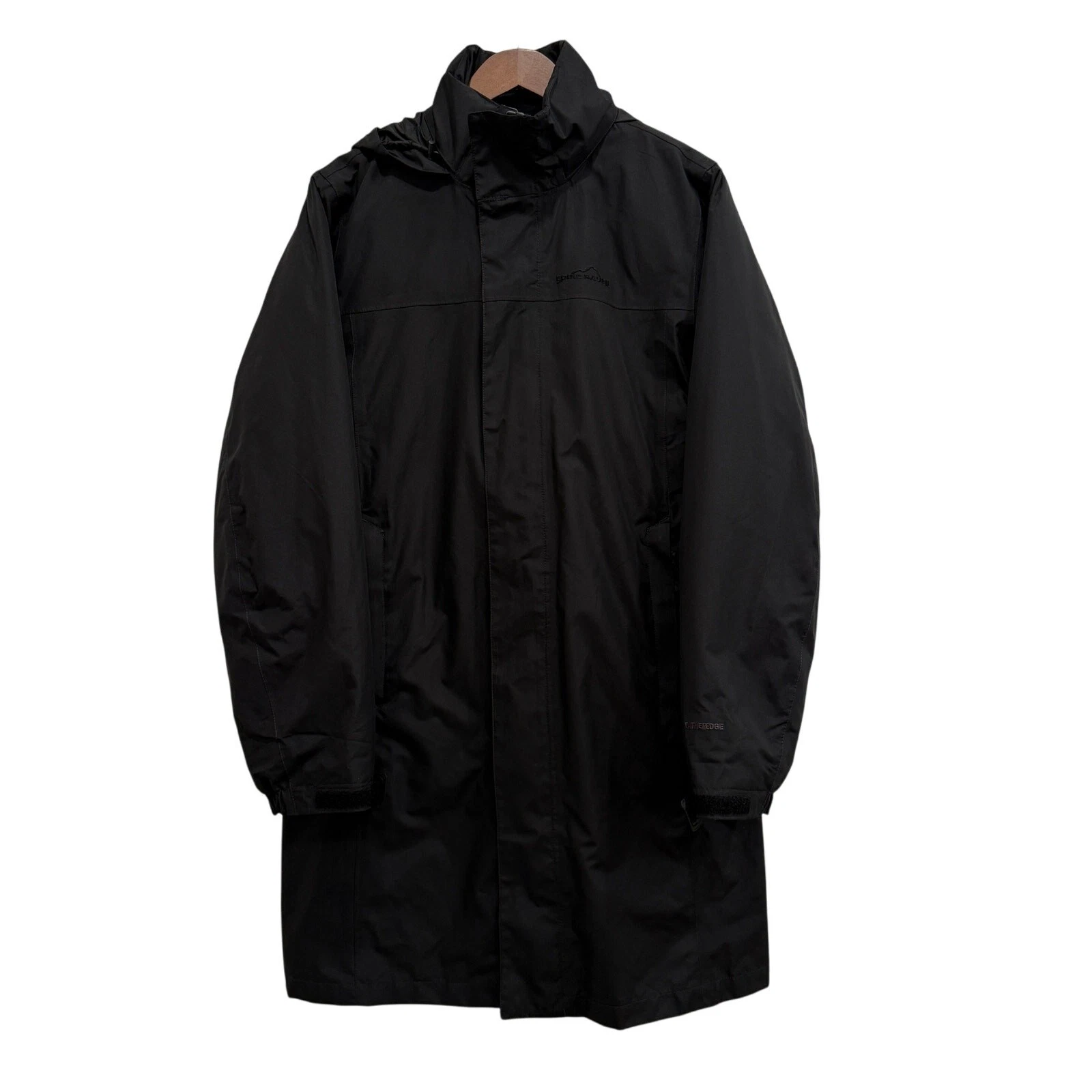 Eddie Bauer WeatherEdge 3-in-1 Parka Jacket Mens Small Black Hooded Waterproof
