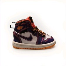 Nike Air Jordan 1 Retro High Little Kids 705303-507 Violet/White Sneakers Sz 4c