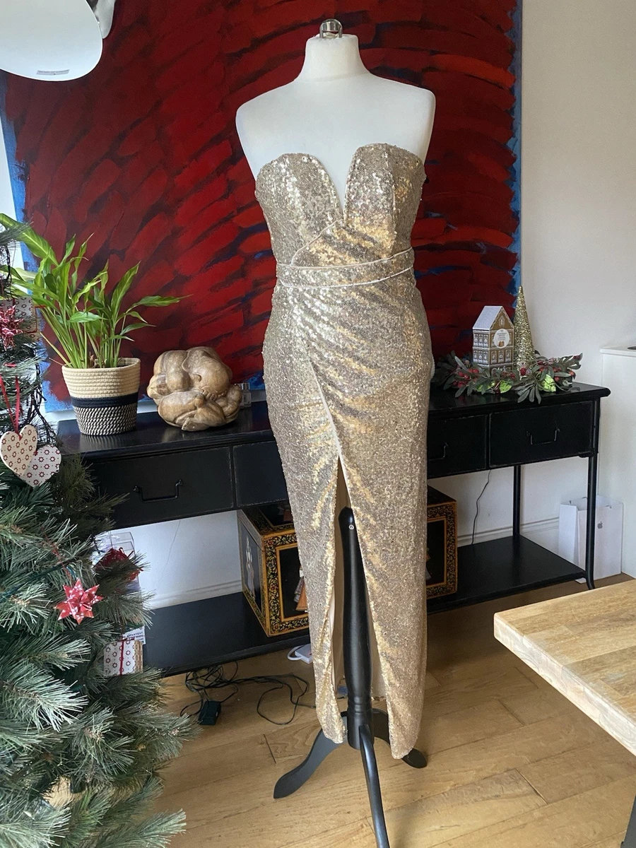 TFNC Gold Dresses for Women with Sequins for sale | eBay