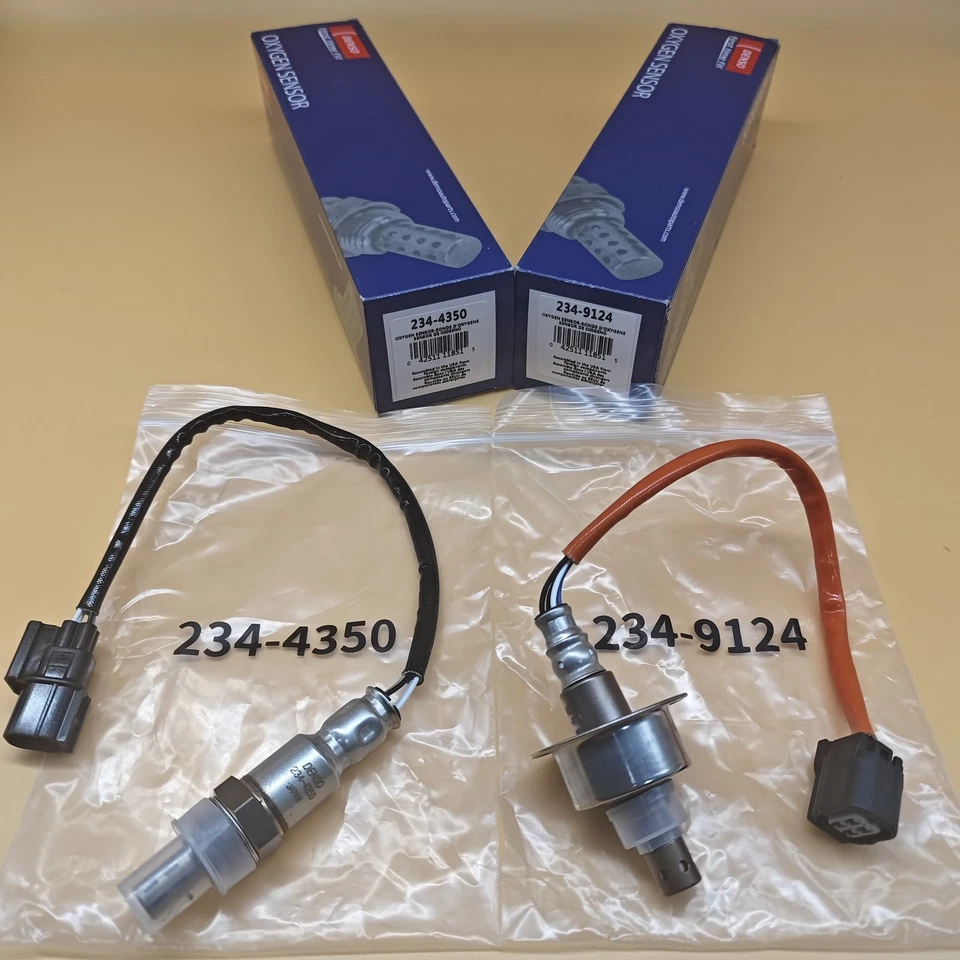 2X Denso Up+Down Oxygen O2 Sensor 234-9124 234-4350 For 2007-11 Honda Civic 1.8L Foto 3 de 4