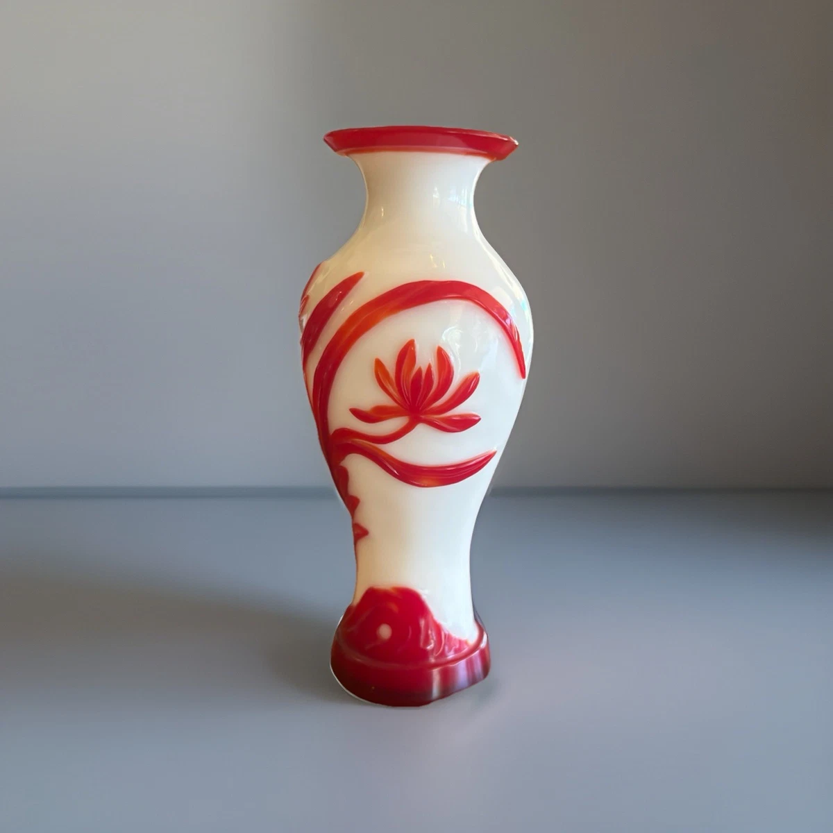 玻璃白色中国古董花瓶| eBay