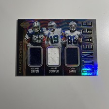 2020 Illusions Lineage Cowboys Amari Cooper CeeDee Lamb Michael Irvin #L6 RC HOF
