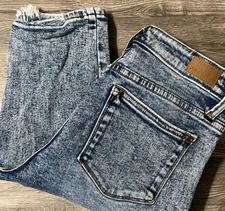 Judy Blue Acid Wash High Rise Distressed Skinny Leg Jeans SZ 5/27 (27x26)